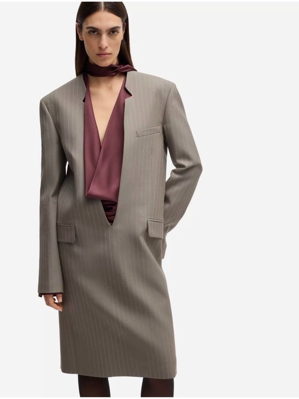 BOSS by Hugo Boss Davee T-Shirt Oversized Blazer Dress - NWT - size US 6, IT 42 - Picture 3 of 9